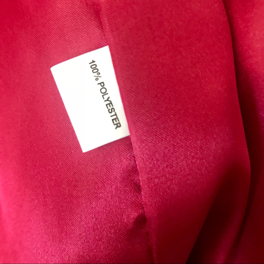 NWT Faux fur long hair burgundy coat - Picture 8 of 8